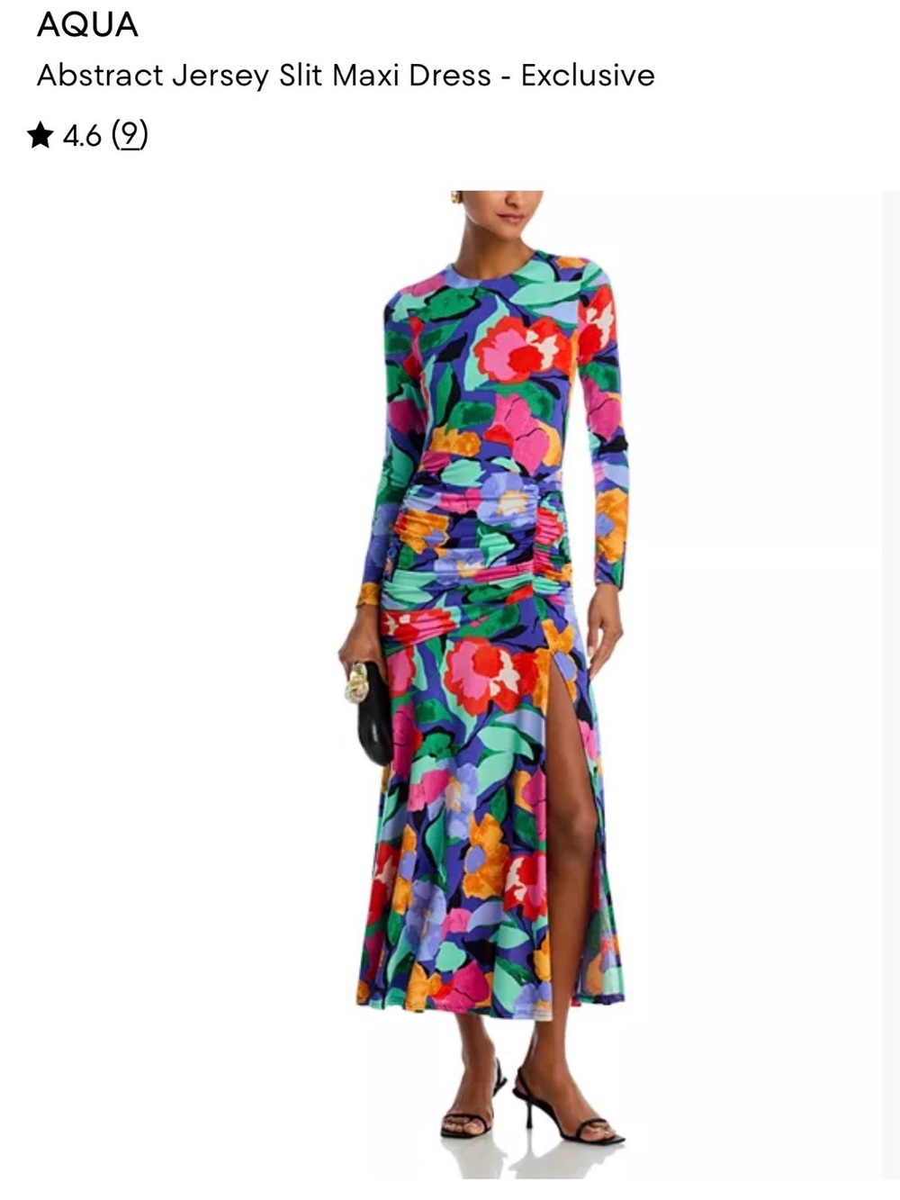 AQUA Abstract Jersey Slit Maxi Dress – Bloomingdale’s Exclusive